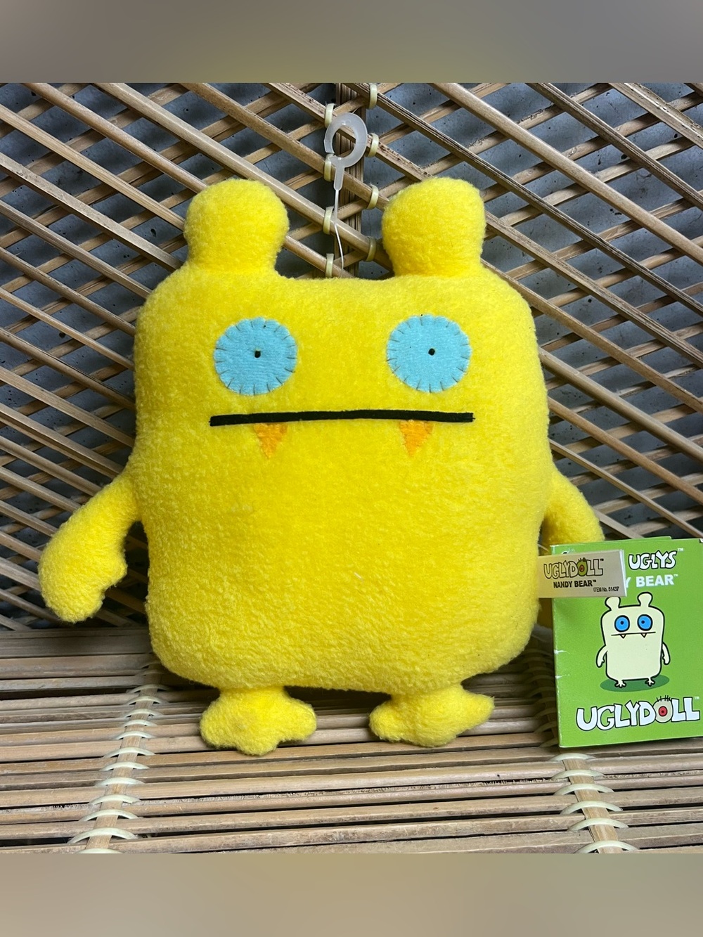 Gund 2010 Uglydoll Little Uglys Nandy Bear Yellow Plush 7